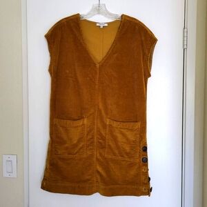 Madewell Women's Corduroy XXS pullover Jumper dress Mustard  Academia